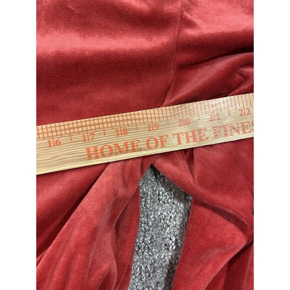 Zoe and Phoebee Track Suit  Womens Large Rust Velour 2 Pc Crop Sweatsuit Set - Picture 5 of 16